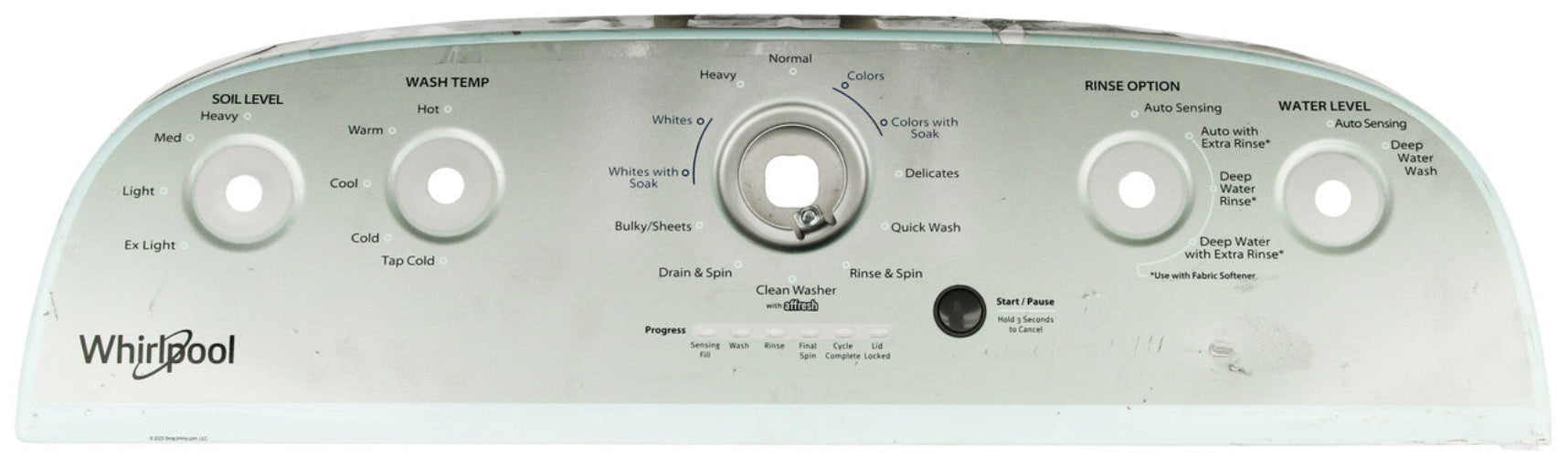 Whirlpool Washer Control Panel W11223397 Whirlpool Washer Control Panel W11223397